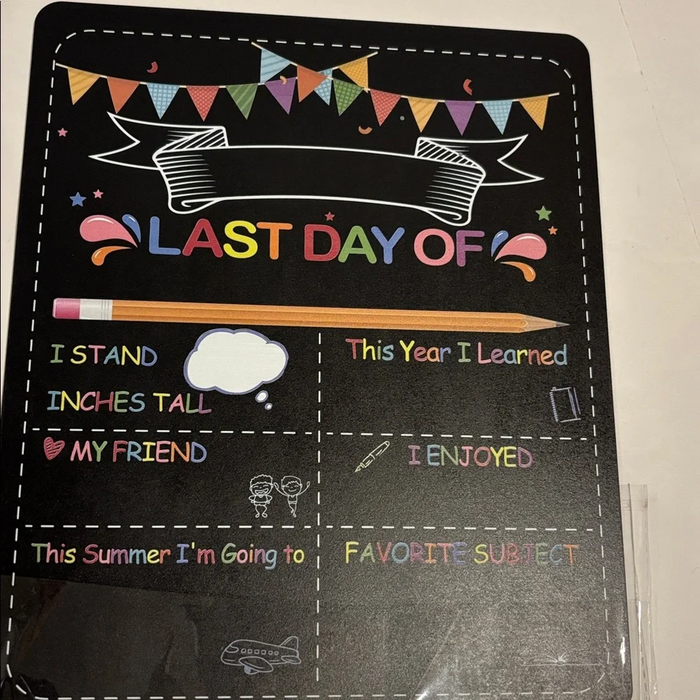First Day of School Chalkboard Sign Back to school NWT